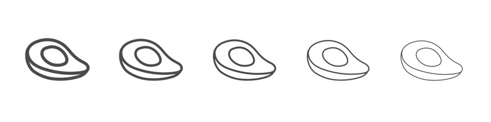 Naklejka premium avocado icon simple isolated vector sign