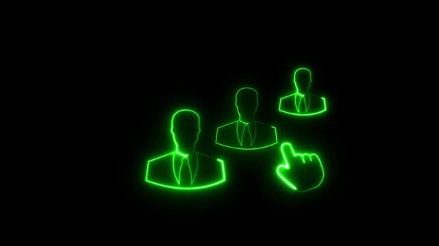 Business, Technology, Internet and network concept. Human Resources HR management concept. icon 4k animation
