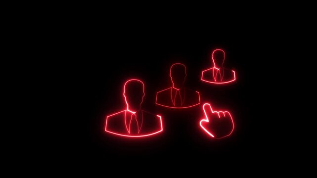 Business, Technology, Internet and network concept. Human Resources HR management concept. icon 4k animation