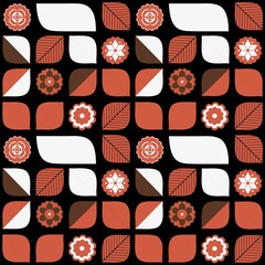 Red, black abstract seamless background with different shapes, folded into a seamless pattern.
Abstract multicolored texture for printing on paper, fabric, background for other graphic design.