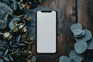 High Quality Image of Empty Phone Screen with Design Space