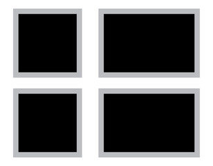 Polaroid photo frames collection Tree empty white photo frame mockups stock vector