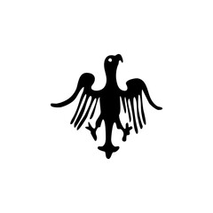 silhouettes with heraldic motifs in black Vector