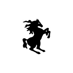silhouettes with heraldic motifs in black Vector