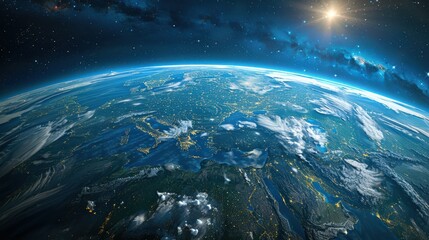 Obraz premium Planet Earth - Europe - AI Generated