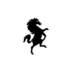 silhouettes with heraldic motifs in black Vector