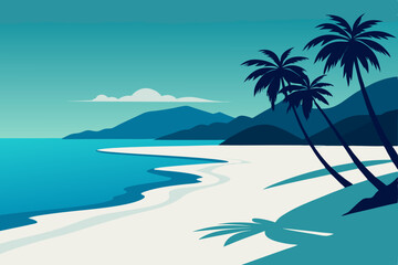 Obraz premium palm trees on the beach