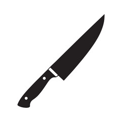 Fototapeta premium Chef Knife Silhouette Vector Kitchen Icon