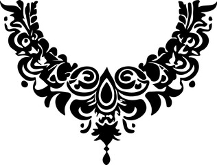 Necklace Silhouette Vector Set, Elegant Necklace Vector Art, Fashion Necklace Silhouette Design, Jewelry Necklace Outline Vector, Pendant Necklace Silhouette Pack, Stylish Necklace Vector Collection, 