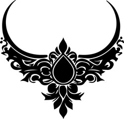 Necklace Silhouette Vector Set, Elegant Necklace Vector Art, Fashion Necklace Silhouette Design, Jewelry Necklace Outline Vector, Pendant Necklace Silhouette Pack, Stylish Necklace Vector Collection, 