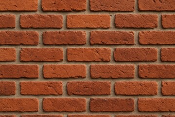 Obraz premium A red brick wall is shown in a close up view