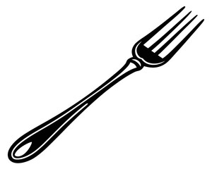 fork on white background