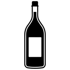 wine bottle isolated on white