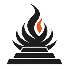 vector illustration of a burning candle
