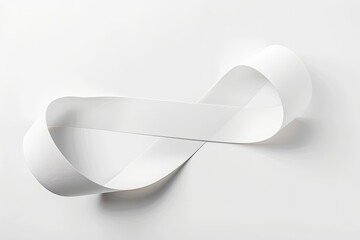 Vibrant Image of White Adhesive Paper Tape Isolated on White Background