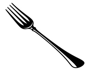 fork on white background