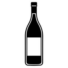 wine bottle vector illustration
