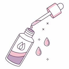 Anti-Age Cream Icon Vector | Generative AI & Linocut Silhouette Skincare Design