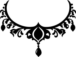 Necklace Silhouette Vector Set, Elegant Necklace Vector Art, Fashion Necklace Silhouette Design, Jewelry Necklace Outline Vector, Pendant Necklace Silhouette Pack, Stylish Necklace Vector Collection, 