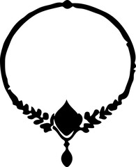 Necklace Silhouette Vector Set, Elegant Necklace Vector Art, Fashion Necklace Silhouette Design, Jewelry Necklace Outline Vector, Pendant Necklace Silhouette Pack, Stylish Necklace Vector Collection, 