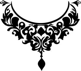 Necklace Silhouette Vector Set, Elegant Necklace Vector Art, Fashion Necklace Silhouette Design, Jewelry Necklace Outline Vector, Pendant Necklace Silhouette Pack, Stylish Necklace Vector Collection, 