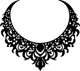 Necklace Silhouette Vector Set, Elegant Necklace Vector Art, Fashion Necklace Silhouette Design, Jewelry Necklace Outline Vector, Pendant Necklace Silhouette Pack, Stylish Necklace Vector Collection, 
