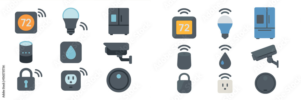 Aufkleber Smart home devices showcase modern technology for efficient living and convenience in a connected environment