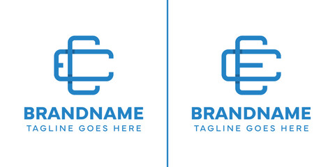 Fototapeta premium Letters CE and EC Plus Medical Logo, symbolizing health, care, and balance