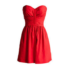 simple red dress on transparent background PNG