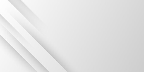 Obraz premium White and gray rectangle geometric concept technology modern futuristic subtle abstract background. Modern gray abstract vector long banner background. Futuristic technology concept graphic design. 