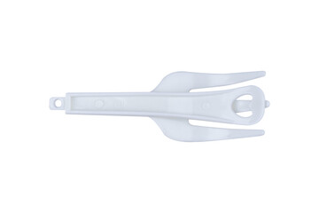 Recycled plastic cutlery isolated on transparent background.