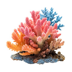 Fototapeta premium A beautiful piece of marine life coral from an ocean reef isolated on a transparent background png