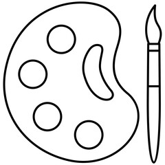 artist brush and palette
