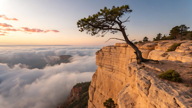 Grand Canyon National Park at sunset, a scenic Arizona landscape of red rock cliffs, mountains, and desert under a vast sky, perfect for travel tourism