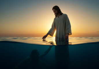 Jesus saves me from drowning