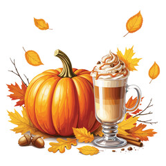 Watercolor Sublimation PSL Pumpkin

