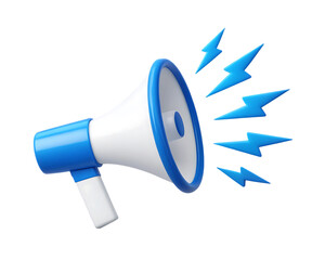 Megaphone announcement marketing promotion advertising news on transparent background