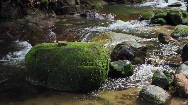 Waterfall 357 in the deep forest of Sai Rom Yen National Park