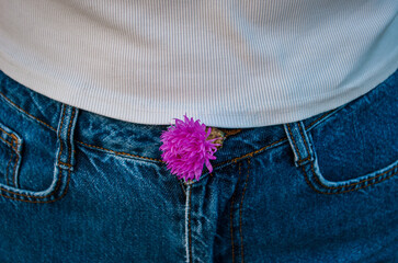 woman surrealism flower