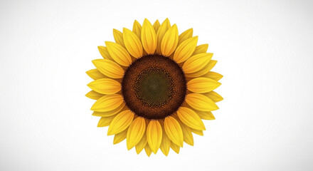 Fototapeta premium sunflower on white