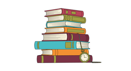 A Tower of Knowledge Stacks Up High With Pages Ready To Be Explored and Understood