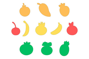 Fruit Icon Set. Food Design