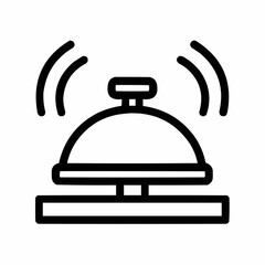 Desk bell with sound waves. Service request