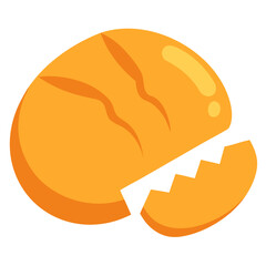 Broken Bread  vector for religious, Easter, and holy week digital design projects.