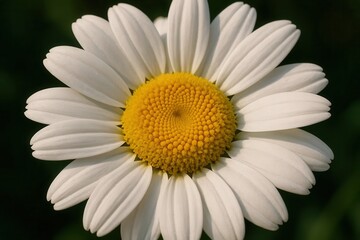 Fototapeta premium A close up of a white flower with a yellow center