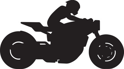Fototapeta premium Motorcycle rider silhouette, motorcycle rider logo, motorcycle rider vector on white background