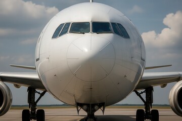A large passenger jet sitting on top of an airport tarmac