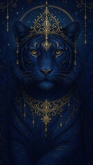 Mystical blue tiger elegance