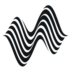 Wavy Parallel Soundwave Lines – Abstract Vector Illustration – Minimalist Audio Waveform Icon for Music Branding, Podcast Design, Sound Visualization, and Motion Graphic Projects