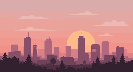 Fototapeta premium seattle skyline at sunset